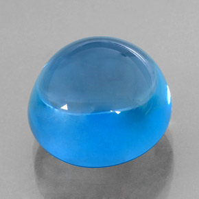 Topaze bleue naturelle coupe roude, 15,31 ct, transparent