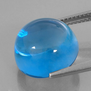 Topaze bleue naturelle coupe roude, 15,31 ct, transparent
