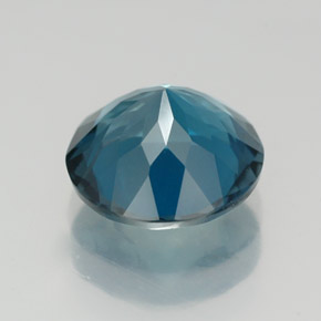 Topaze bleue naturelle coupe roude, 3,11 ct, VVS