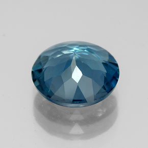 Topaze bleue naturelle coupe roude, 2,59 ct, VVS