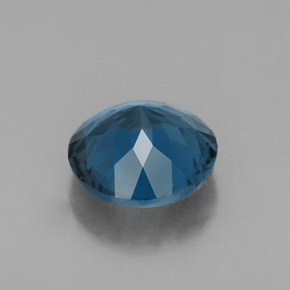 Topaze bleue naturelle coupe roude, 2,96 ct, VS