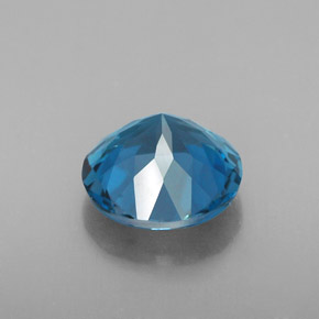 Topaze bleue naturelle coupe roude, 2,87 ct, VVS-VS