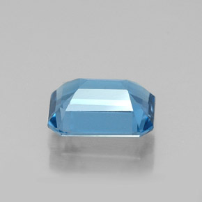 Topaze bleue naturelle taille émeraude, 1,60 ct, VVS