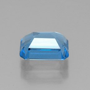 Topaze bleue naturelle taille émeraude, 1,97 ct, VVS