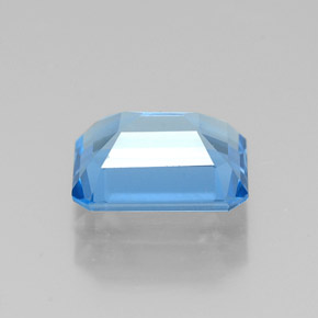 Topaze bleue naturelle taille émeraude, 1,93 ct, VVS