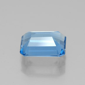 Topaze bleue naturelle taille émeraude, 1,89 ct, VVS