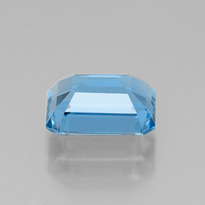 Topaze bleue naturelle taille émeraude, 1,91 ct, VVS
