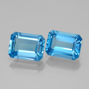 Achetez naturel ct bleue topaze gems, taille émeraude, en provenance brésil chez gemselect. en stock, livraison internationale!