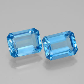 Achetez naturel ct bleue topaze gems, taille émeraude, en provenance brésil chez gemselect. en stock, livraison internationale!
