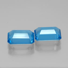 Achetez naturel ct bleue topaze gems, taille émeraude, en provenance brésil chez gemselect. en stock, livraison internationale!