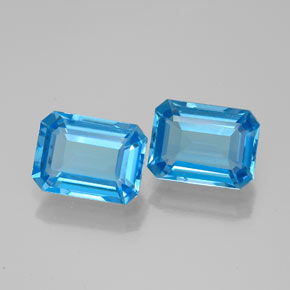 Achetez naturel ct bleue topaze gems, taille émeraude, en provenance brésil chez gemselect. en stock, livraison internationale!