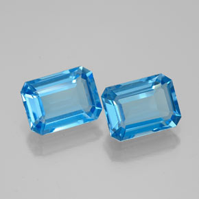 Achetez naturel ct bleue topaze gems, taille émeraude, en provenance brésil chez gemselect. en stock, livraison internationale!