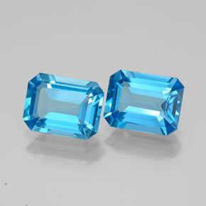 Achetez naturel ct bleue topaze gems, taille émeraude, en provenance brésil chez gemselect. en stock, livraison internationale!