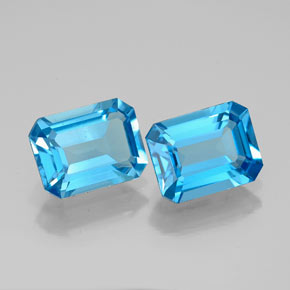 Achetez naturel ct bleue topaze gems, taille émeraude, en provenance brésil chez gemselect. en stock, livraison internationale!