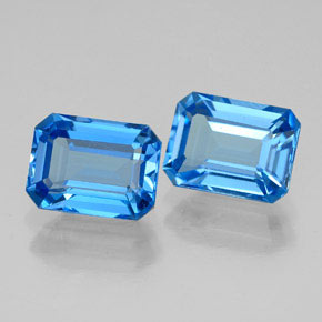 Achetez naturel ct bleue topaze gems, taille émeraude, en provenance brésil chez gemselect. en stock, livraison internationale!