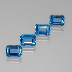 Achetez naturel ct bleue topaze gems, taille émeraude, en provenance brésil chez gemselect. en stock, livraison internationale!