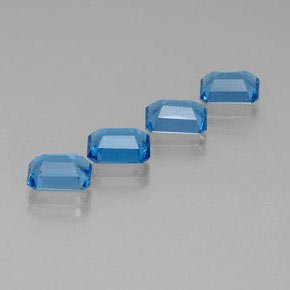 Achetez naturel ct bleue topaze gems, taille émeraude, en provenance brésil chez gemselect. en stock, livraison internationale!