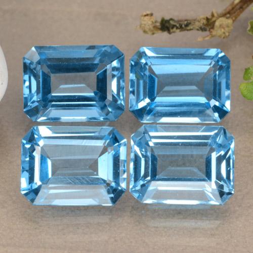 Achetez naturel 7,47ct bleue topaze gems, taille émeraude, en provenance brésil chez gemselect. en stock, livraison internationale!