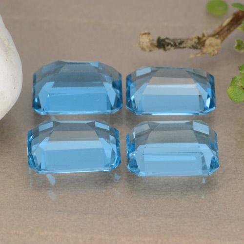 Achetez naturel 7,47ct bleue topaze gems, taille émeraude, en provenance brésil chez gemselect. en stock, livraison internationale!