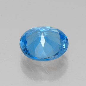 Topaze bleue naturelle coupe roude, 1,72 ct, VVS