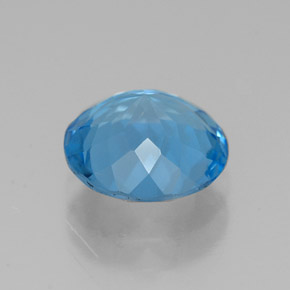 Topaze bleue naturelle coupe roude, 1,98 ct, VVS