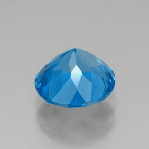 Topaze bleue naturelle coupe roude, 2,28 ct, VS