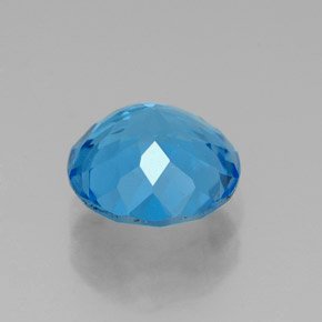 Topaze bleue naturelle coupe roude, 2,33 ct, VVS