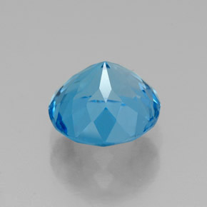 Topaze bleue naturelle coupe roude, 2,49 ct, VVS