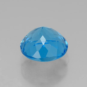 Topaze bleue naturelle coupe roude, 2,66 ct, VVS-VS