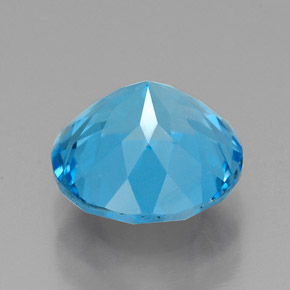 Topaze bleue naturelle coupe roude, 2,45 ct, VVS