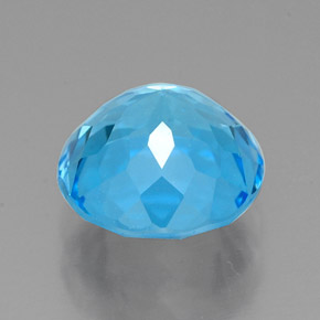 Topaze bleue naturelle coupe roude, 2,48 ct, VVS