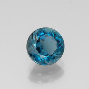 Topaze bleue naturelle coupe roude, 1,64 ct, VVS