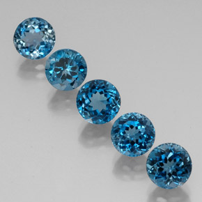 Achetez naturel ct bleue topaze gems, coupe roude, en provenance brésil chez gemselect. en stock, livraison internationale!