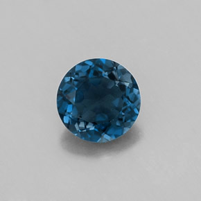 Topaze bleue naturelle coupe roude, 0,93 ct, VVS-VS