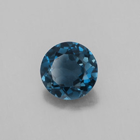 Topaze bleue naturelle coupe roude, 0,93 ct, VVS-VS