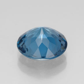 Topaze bleue naturelle coupe roude, 2,56 ct, VVS