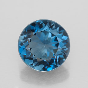 Topaze bleue naturelle coupe roude, 2,87 ct, VVS