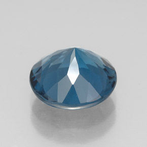 Topaze bleue naturelle coupe roude, 2,87 ct, VVS