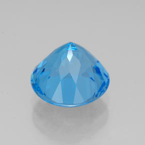 Topaze bleue naturelle coupe roude, 2,44 ct, VVS