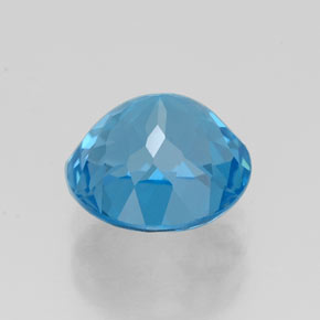 Topaze bleue naturelle coupe roude, 2,38 ct, VVS