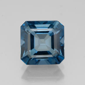 Topaze bleue naturelle taille émeraude, 1,87 ct, VVS