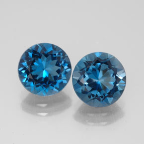 Achetez naturel ct bleue topaze gems, coupe roude, en provenance brésil chez gemselect. en stock, livraison internationale!