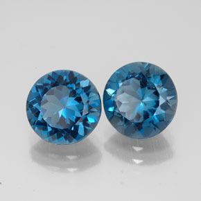 Achetez naturel ct bleue topaze gems, coupe roude, en provenance brésil chez gemselect. en stock, livraison internationale!
