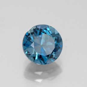 Topaze bleue naturelle coupe roude, 1,67 ct, VS