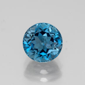 Topaze bleue naturelle coupe roude, 1,94 ct, VS