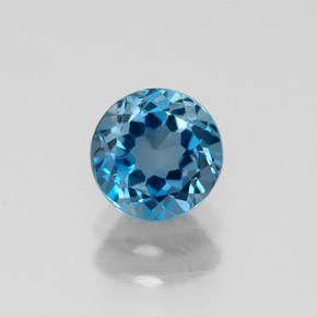 Topaze bleue naturelle coupe roude, 1,06 ct, VVS