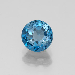 Topaze bleue naturelle coupe roude, 1,06 ct, VVS