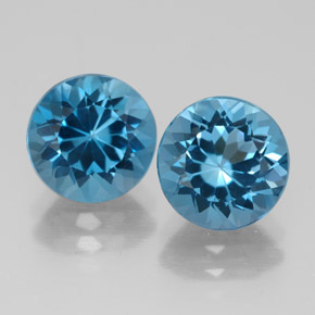 Achetez naturel ct bleue topaze gems, coupe roude, en provenance brésil chez gemselect. en stock, livraison internationale!