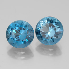Achetez naturel ct bleue topaze gems, coupe roude, en provenance brésil chez gemselect. en stock, livraison internationale!