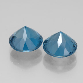 Achetez naturel ct bleue topaze gems, coupe roude, en provenance brésil chez gemselect. en stock, livraison internationale!